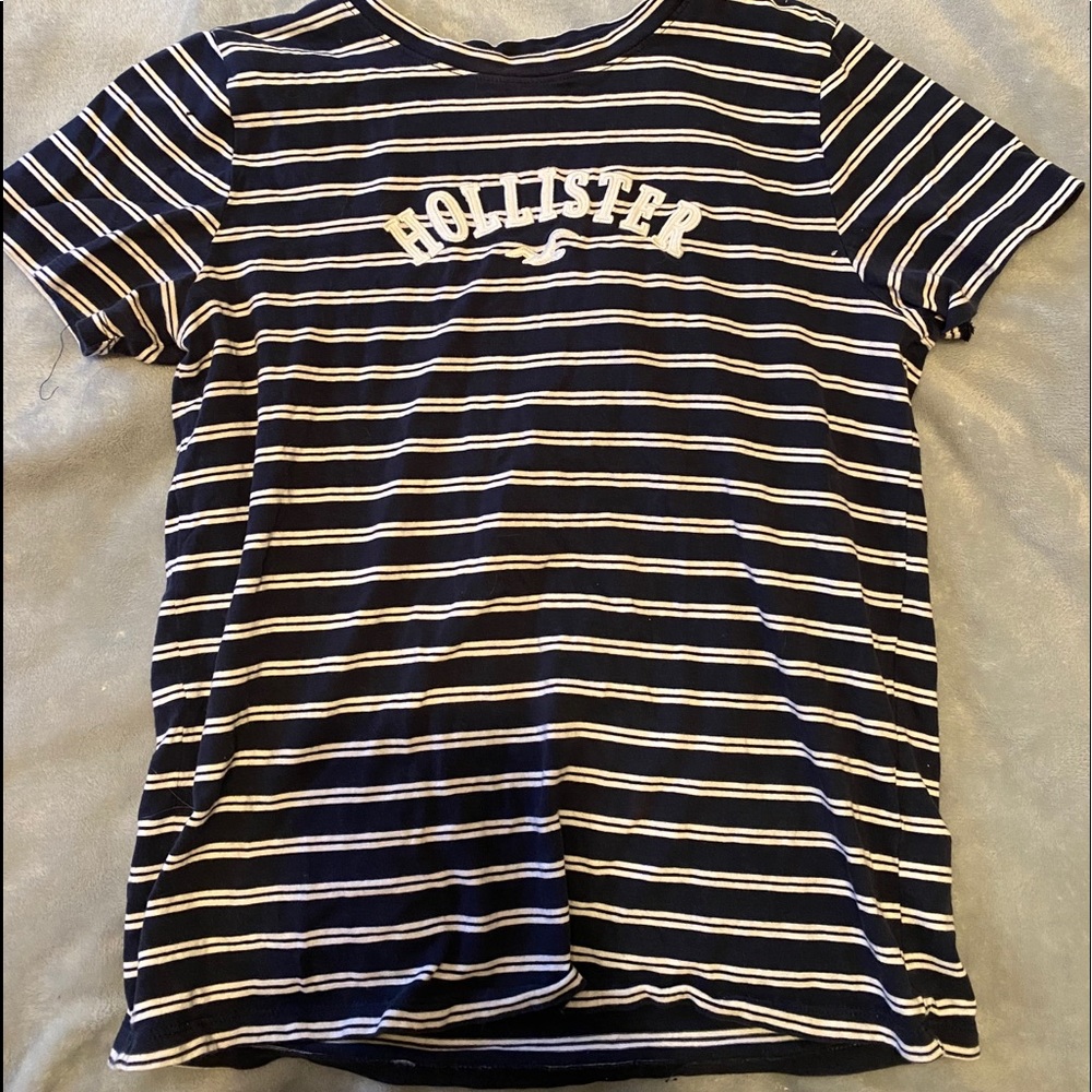 A striped Hollister shirt